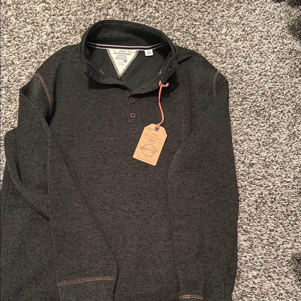 Weatherproof Men's Zip Up Sweater - Dark Gray